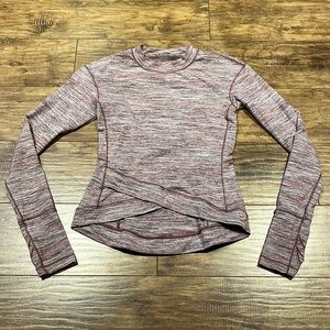 lululemon athletica Long Sleeve Top - Heathered Red and Gray